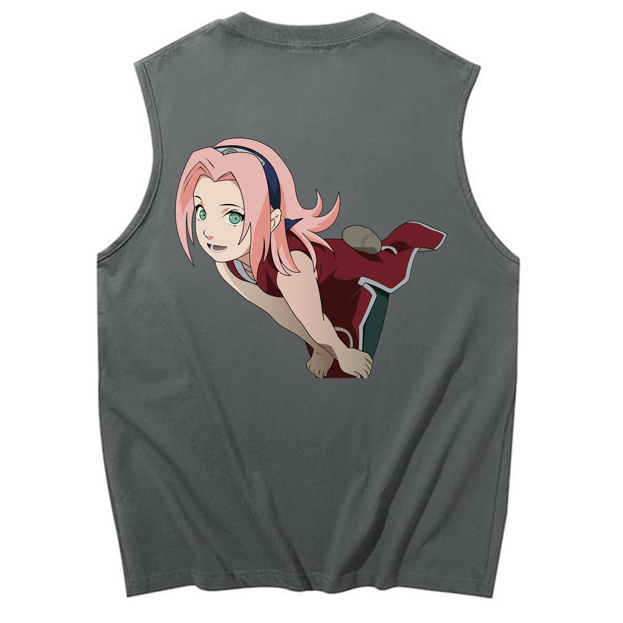 （画像用） NARUTO -ナルト- 春野サクラ Haruno Sakura コットン100％タンクトップ（背面プリント）